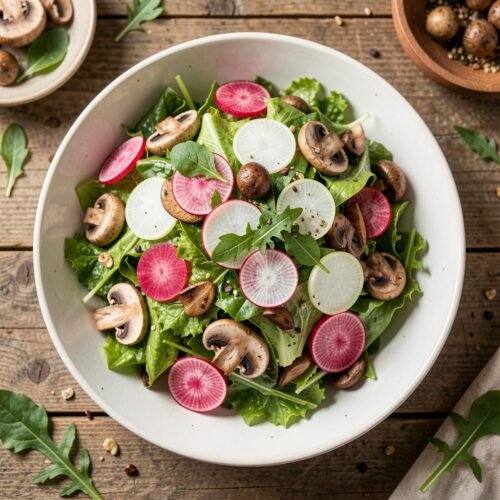 18084 Freshness Salad with Vegetables and Mushrooms