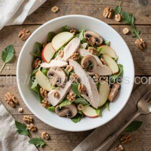 Salad with Chicken Thighs, Mushrooms, and Apple