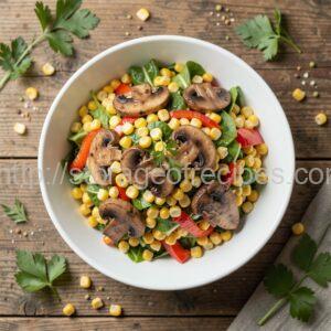 Corn Salad with Marinated Mushrooms