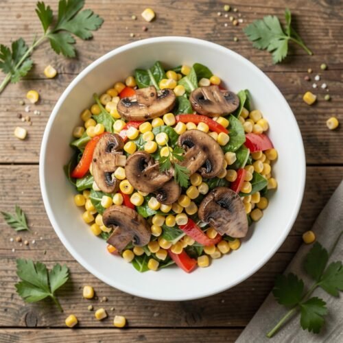 18507 Corn Salad with Marinated Mushrooms
