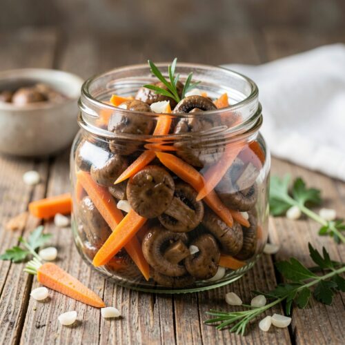19350 Marinated Mushrooms with Horseradish and Carrot