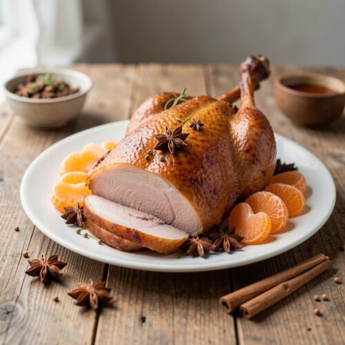 2 Roast Duck with Star Anise and Tangerines