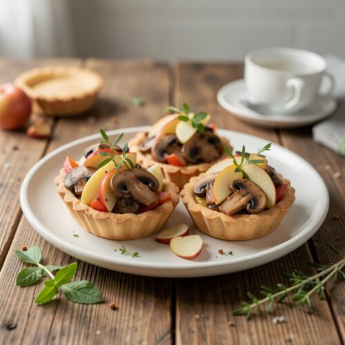 20201 Tartlets with Mushroom and Apple Salad