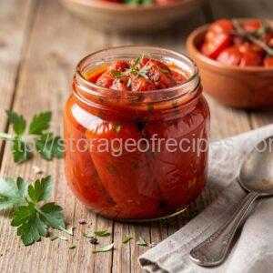 Stuffed Peppers in Tomato Juice for Winter