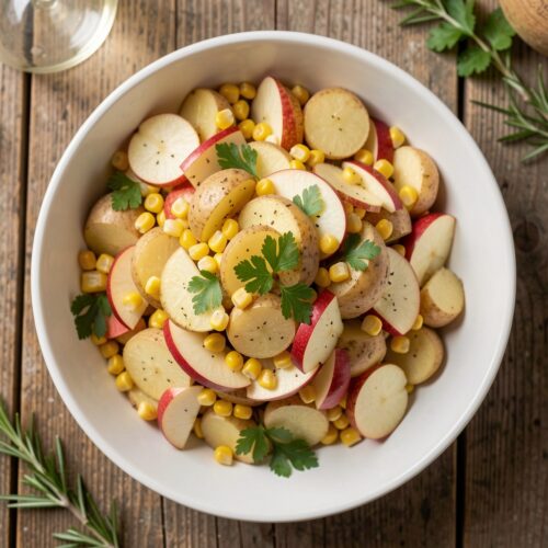 "Winter" Salad with Apples and Corn