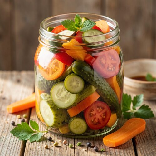 Mixed Vegetable Medley in a Three-Liter Jar