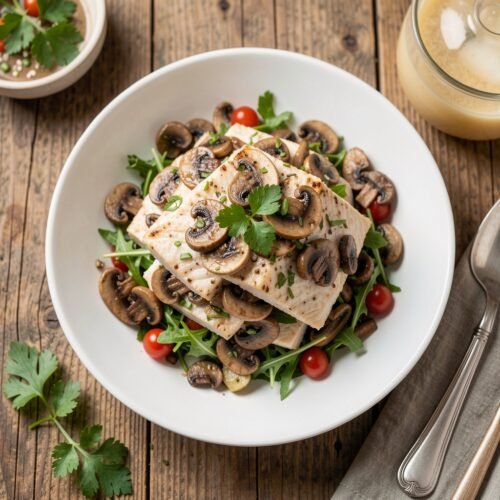 22700 "Tenderness" Salad with Mushrooms and Fish