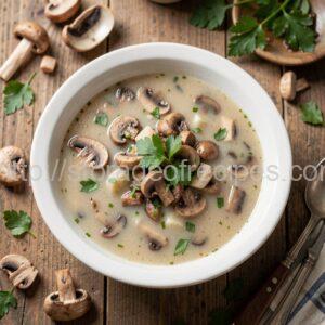 Mushroom Okroshka with Kvass and Baked Beets