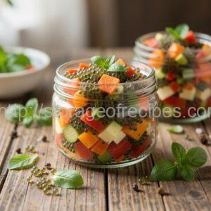 Mixed Vegetable Caviar in Jars for Winter