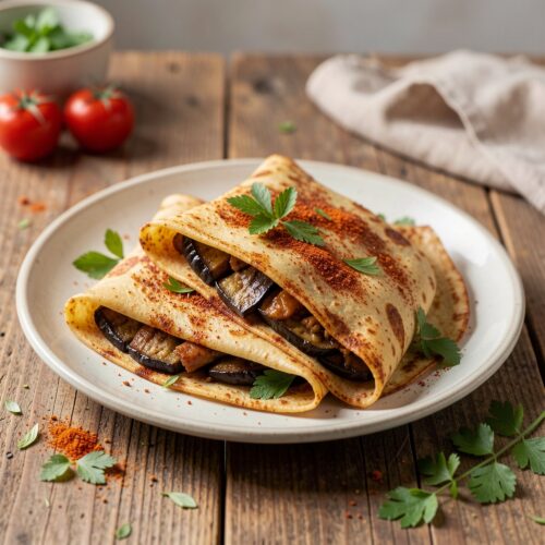 3582 Moroccan-Style Crepes with Vegetable Filling