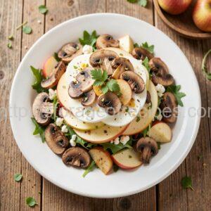 Mushroom Salad with Apple, Egg, and Cheese