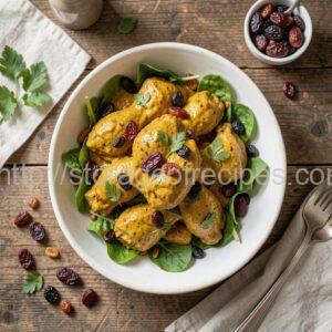 "I'm the Queen" Salad with Chicken and Dried Fruit