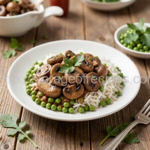 Button Mushroom Ragout with Rice