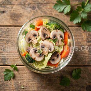Vegetable Salad with Mushrooms and Cabbage for Winter