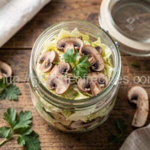 Cabbage Salad with Mushrooms for Winter