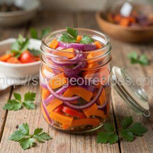 Pickled Vegetables: Red Onion, Carrot, and Bell Pepper