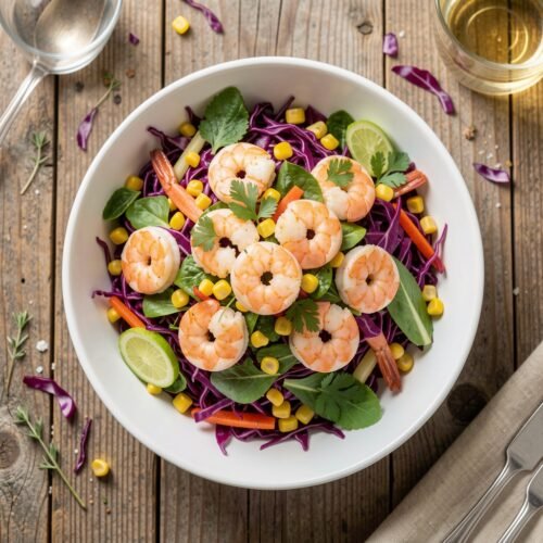 "New" Salad with Shrimp and Cabbage