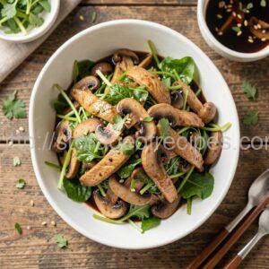 Chicken and Mushroom Salad with Soy Sauce