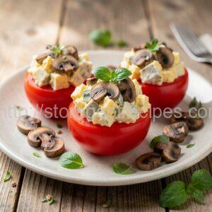 Tomatoes Stuffed with Mushrooms and Egg