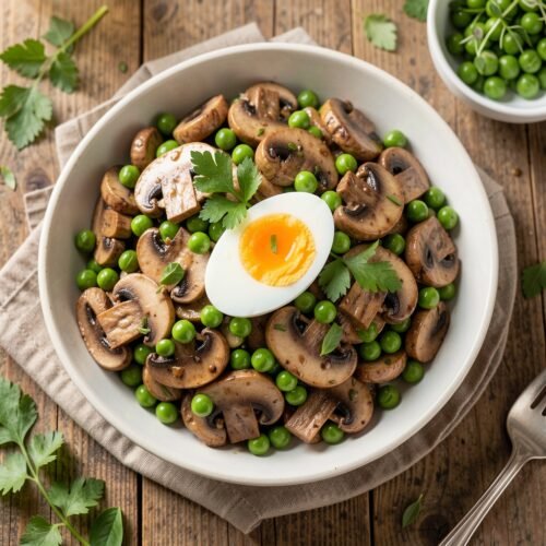 Marinated Mushroom and Green Pea Salad