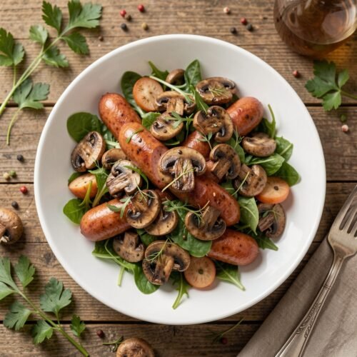 11376 Bologna and Marinated Mushroom Salad