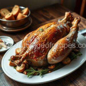 Goose Stuffed with Bread and Herbs