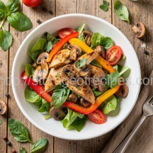 Mushroom Salad with Roasted Chicken