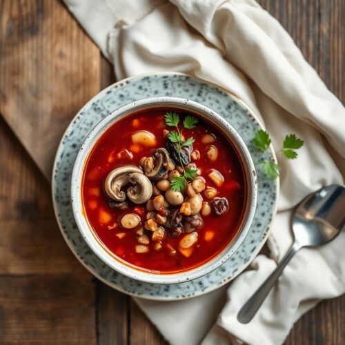 13508 Borscht with Dried Mushrooms and Beans