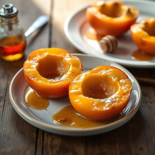 Baked Persimmon with Honey and Vanilla
