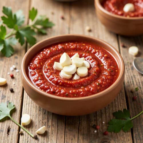 Stewed Adjika with Apples and Fruit Vinegar