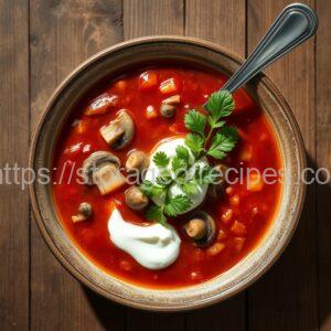 Lenten Borscht with Mushrooms