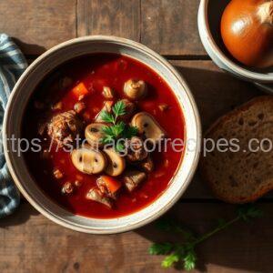 Borscht with Porcini and Beef