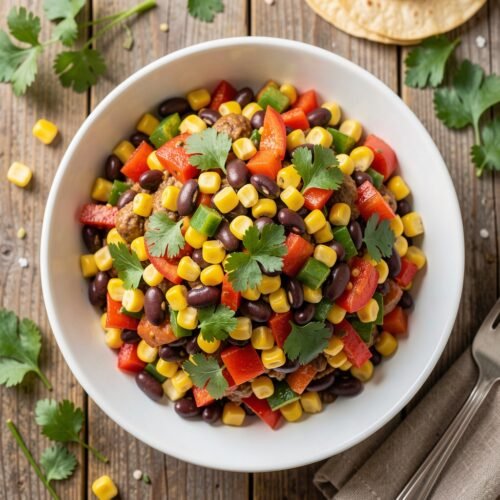"Mexican" Salad with Beans and Corn