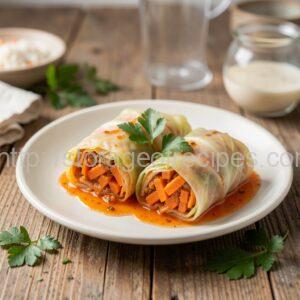 Meatless Stuffed Cabbage Rolls for Winter (Marinated)
