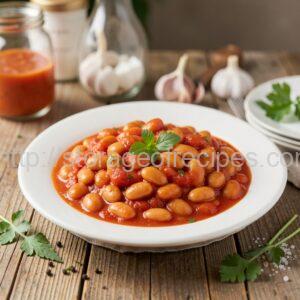 Beans in Tomato Sauce with Garlic