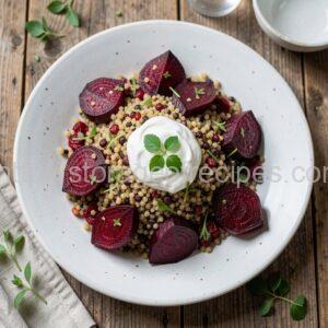 Baked Beets with Bulgur