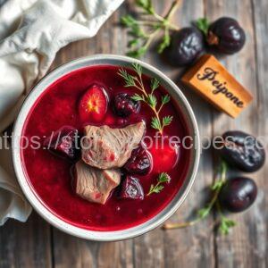 Duck Borscht with Prunes