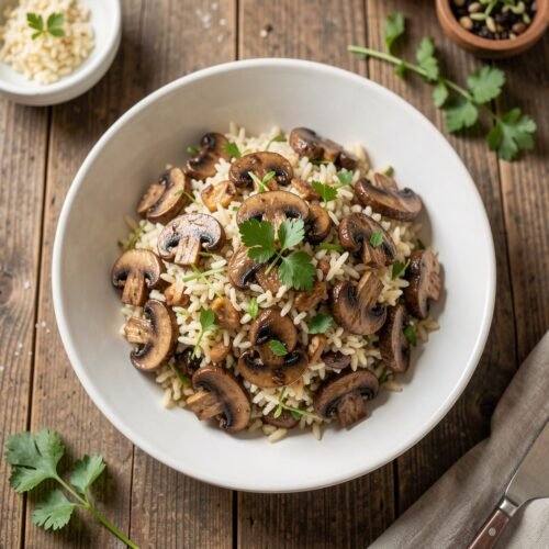 3661 Marinated Mushroom and Rice Salad