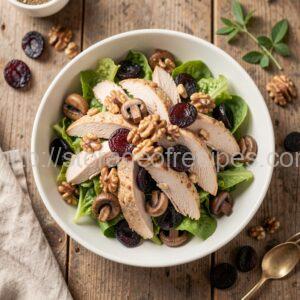 Salad with Chicken, Prunes, and Walnuts