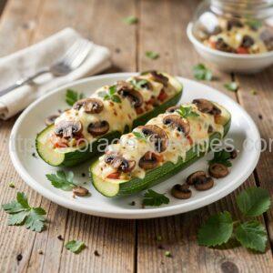 Zucchini Stuffed with Mushrooms