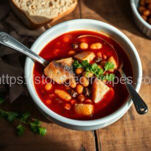 "Dnipro" Borscht with Canned Fish