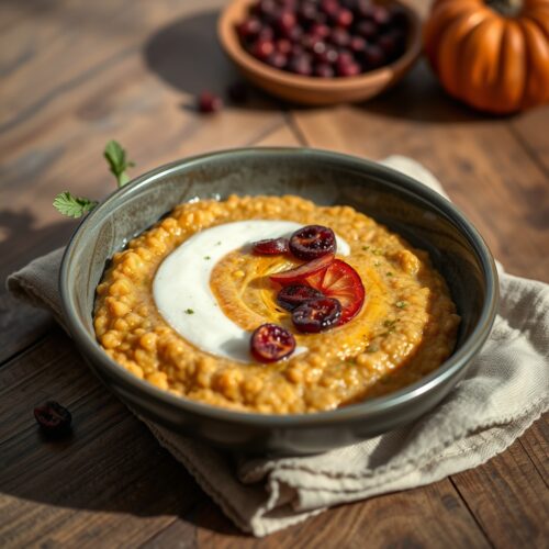 476 Pumpkin Porridge with Dried Fruit
