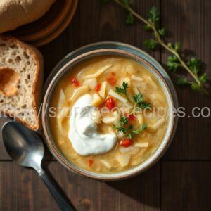 Sauerkraut Soup with Sour Cream
