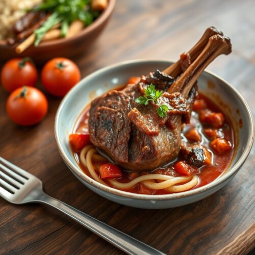 Bone-In Veal Braised in Vegetables