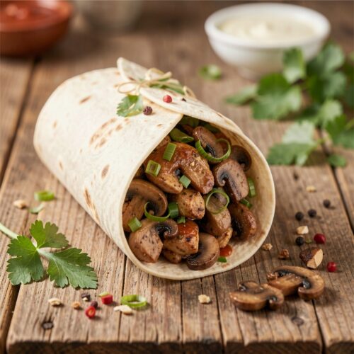 Chicken and Mushroom Burritos