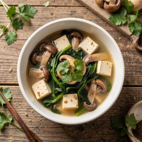 Chinese Mushroom and Seaweed Soup