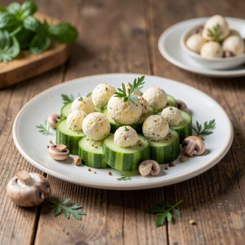 "Mushroom Glade" Appetizer on Cucumber