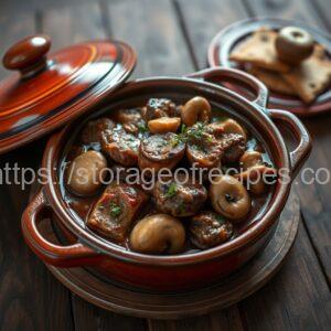 Pot-Roasted Meat with Mushrooms