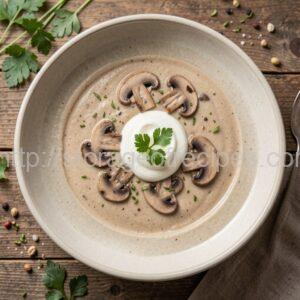 Creamy Mushroom Soup with Button Mushrooms