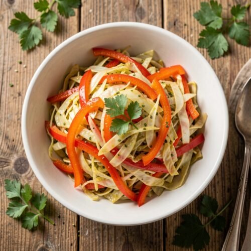 Marinated Cabbage and Bell Pepper Salad